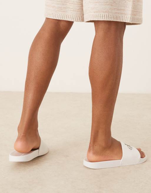 Calvin Klein monogram slides in white and black, 4 of 4