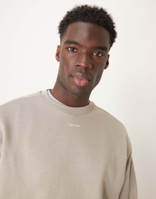 Calvin Klein - Nano - Beige sweatshirt med logo
