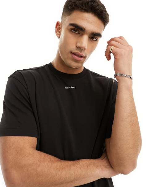 Calvin Klein nano logo t-shirt in black - view 1