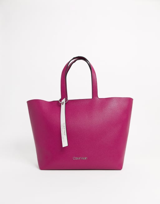 Calvin Klein Neat shopper bag in purple ASOS