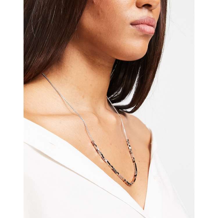 Calvin klein hotsell rose gold necklace