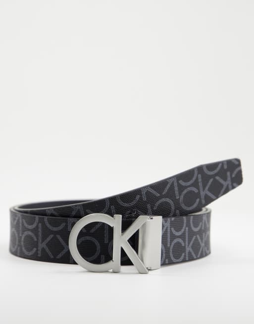 Calvin Klein – New – Gürtel mit Monogrammmuster in Schwarz