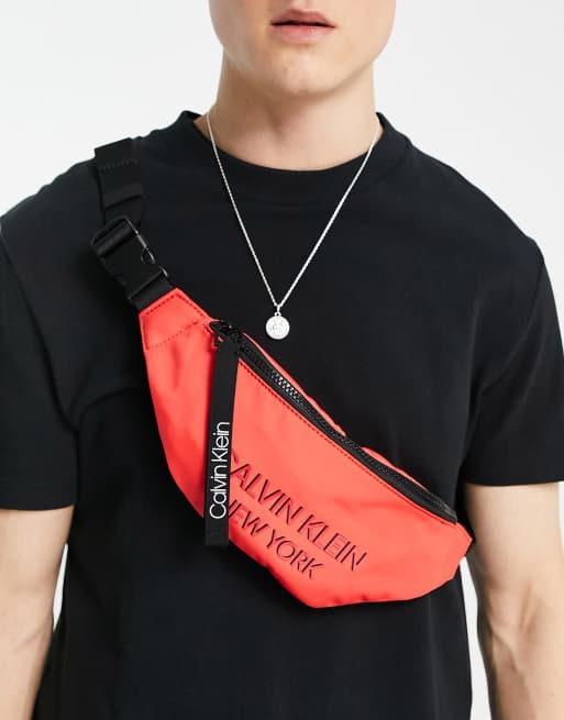 Calvin Klein NY fanny pack in red ASOS