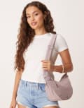 [Calvin Klein] Calvin Klein nylon cross body bag in lilac-Purple One Size Quail
