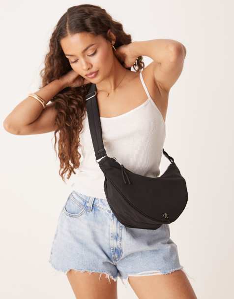 Calvin Klein - Nylon crossbody tas in zwart - view 1