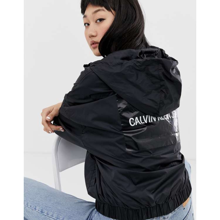 Calvin klein 2025 nylon hooded jacket