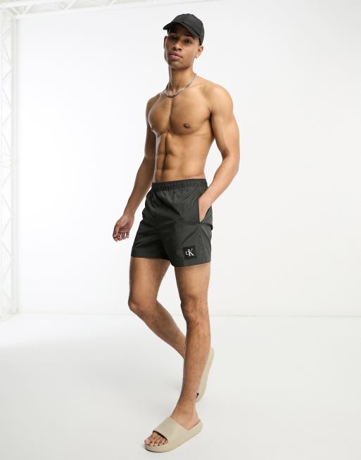 Calvin Klein Swim Trunks - Medium+ Drawstring - Monogram Black