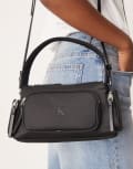 [Calvin Klein] Calvin Klein nylon pocket shoulder bag in black No Size Black
