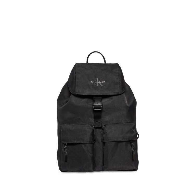 Calvin Klein Black Backpack with Adjustable Straps and Top Handle Cargo Top Flap Backpack Calvin Klein® | LV04D3127GUB1 main image 2