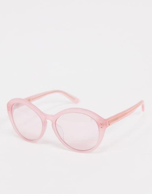 Calvin Klein – Okulary przeciwsłoneczne w kolorze mlecznego różu