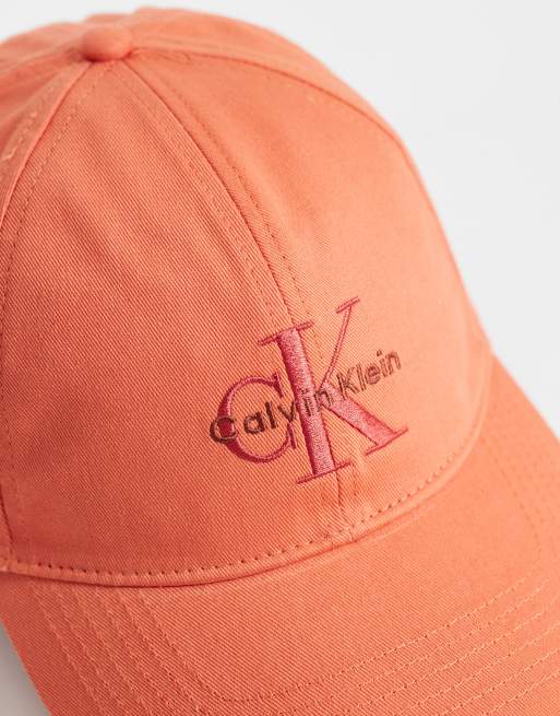Calvin Klein – Orange baseballkeps med broderi, 3 av 3