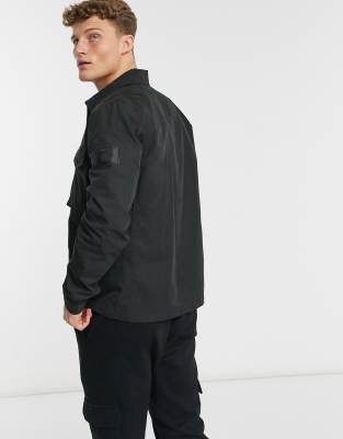 Calvin Klein Overshirt With Chest Pockets In Black