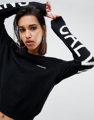 Calvin Klein oversized logo knit jumper 