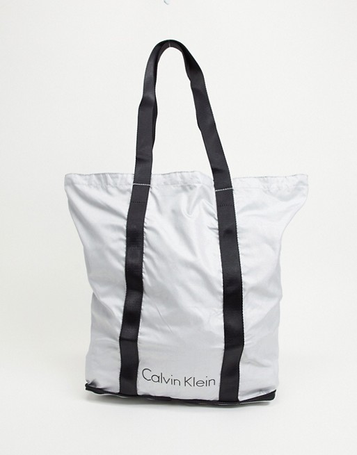 Calvin Klein Packable Metallic tote bag