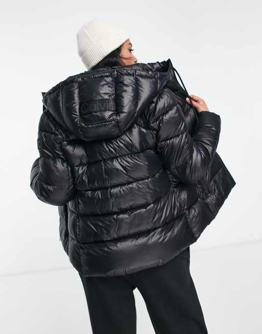 Calvin klein padded store hooded puffer jacket