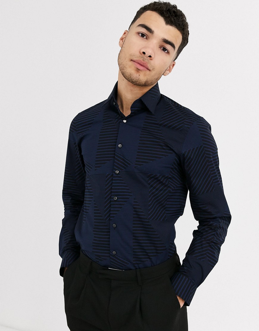 Calvin Klein - Padua - Slim-fit overhemd-Marineblauw