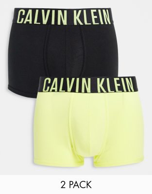 Calvin Klein - Pakke med 2 par boksershorts i sort og gul-Multifarvet