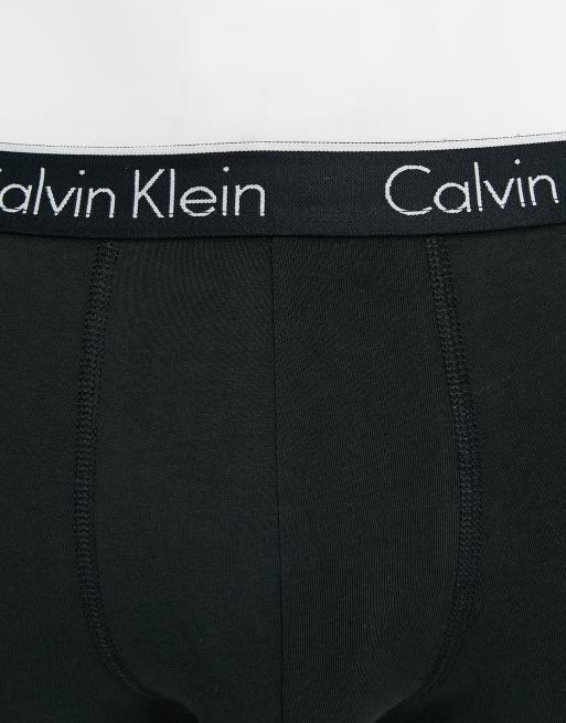 Calvin Klein - Pakke med 2 par boksershorts med logolinning i sort og hvid, 3 af 4