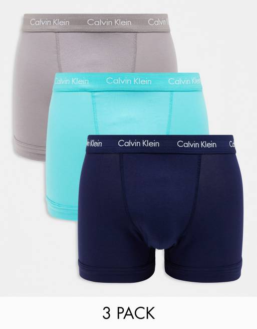 Calvin Klein - Pakke med 3 elastiske bomuldsboksershorts i forskellige farver