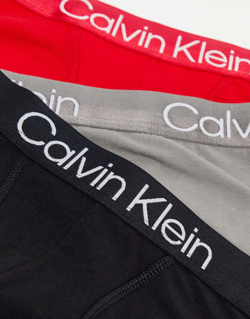 Calvin Klein - Pakke med 3 par boksershorts i rød/sort/grå, 3 af 4