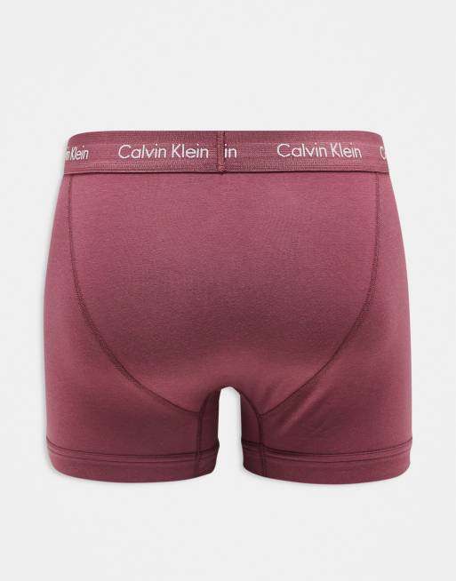 Calvin Klein - Pakke med 5 par boksershorts med stretch i pastelfarvet bomuld, 3 af 3