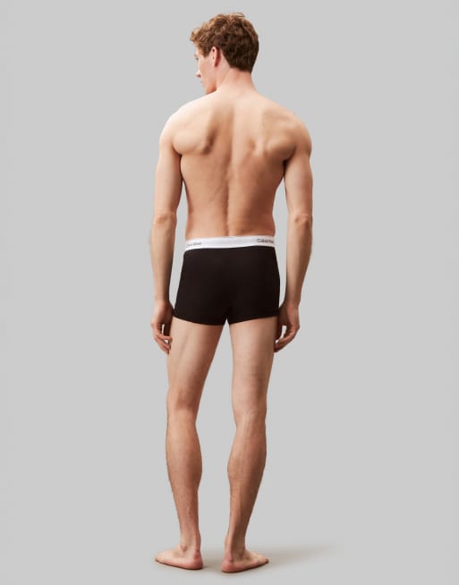 Calvin Klein - Pakke med 5 par sorte afslappede boksershorts med stretch og ikonlogo i bomuld, 3 af 3