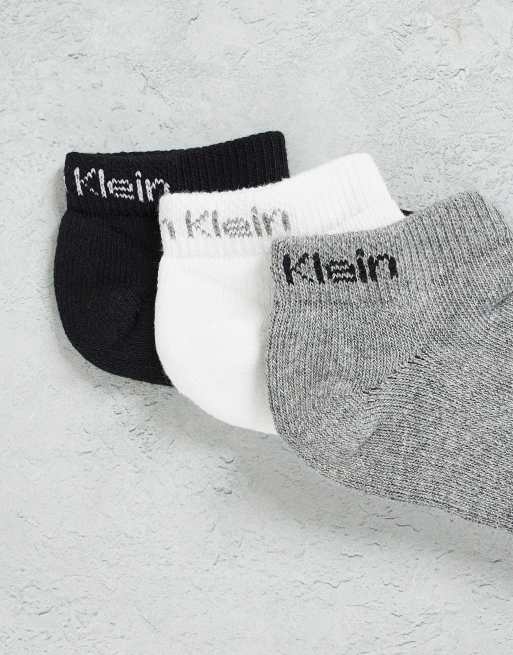 Calvin Klein - Pakke med 6 par sokker til sneakers i sort/hvid/grå med logo, 4 af 4