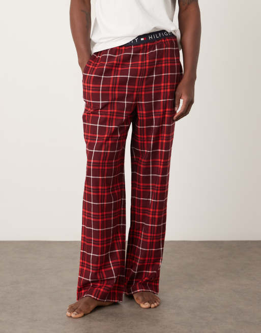 Calvin Klein - Pantalon de pyjama en coton à grands carreaux - Rouge intense, 2 de 5