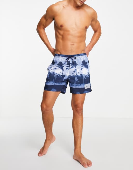 Calvin Klein - Pantaloncini da bagno medi blu uragano con coulisse, 4 di 4