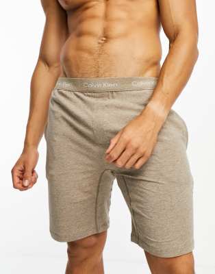 Calvin Klein lounge shorts in beige - ASOS Price Checker