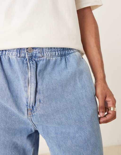 Calvin Klein - Pantaloncini vestibilità comoda lavaggio azzurro, 2 di 5