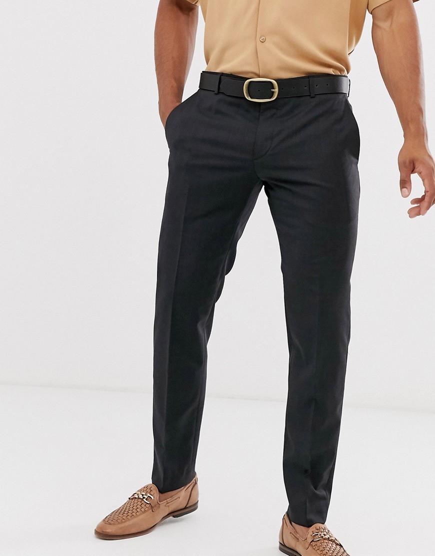 Calvin Klein - Pantaloni da abito neri testurizzati-Nero