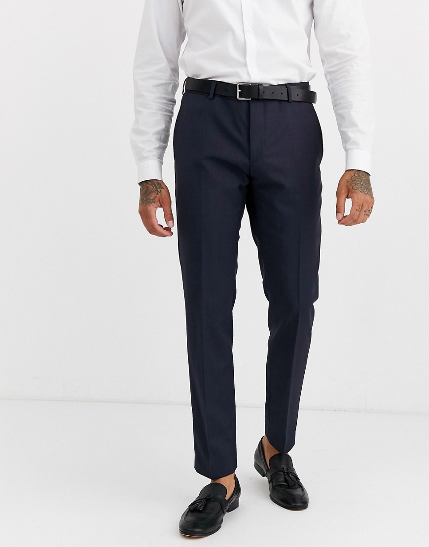 Calvin Klein - Pantaloni da abito testurizzato blu navy