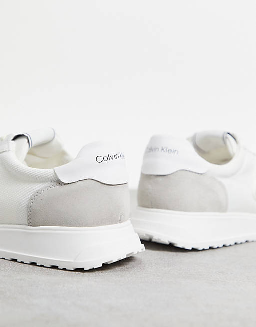 zonnebloem Onderdrukken strak Calvin Klein parker runner sneakers in white | ASOS