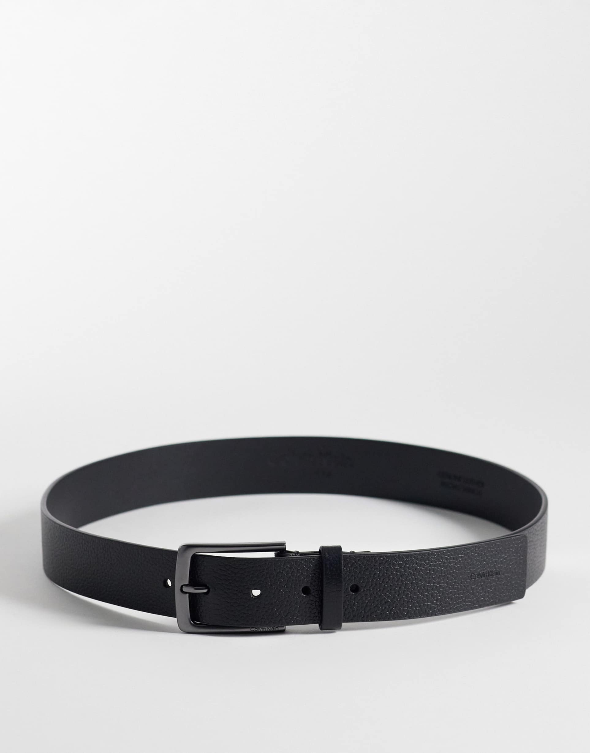 calvin klein pebble buckle belt 35mm in black