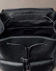 Calvin Klein Pebbled signature logo trolley backpack in black