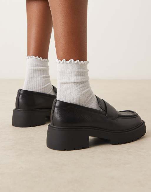 Calvin Klein - Penny loafers met dikke zool in zwart, 2 van 4