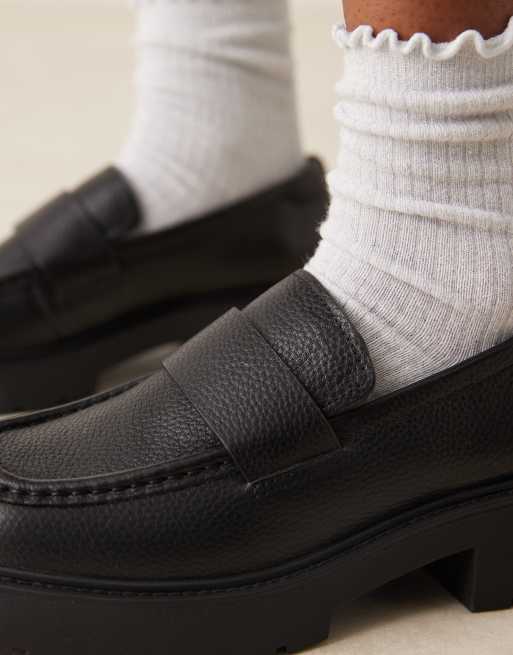 Calvin Klein - Penny loafers met dikke zool in zwart, 3 van 4
