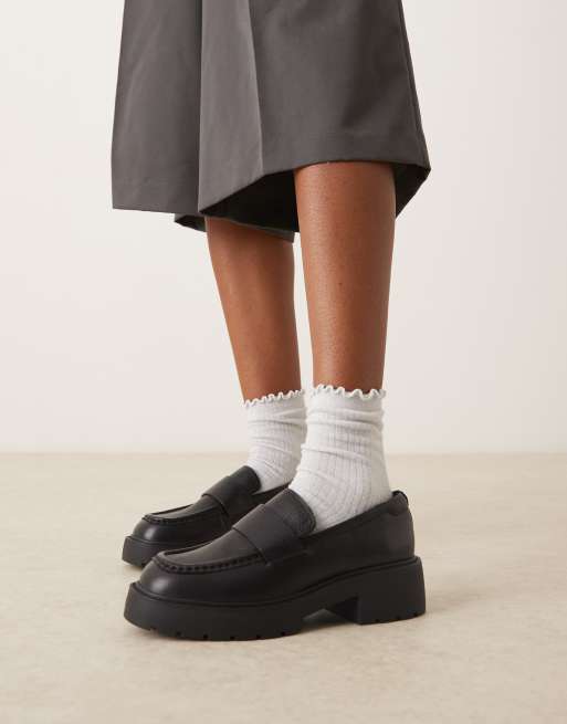 Calvin Klein - Penny loafers met dikke zool in zwart, 4 van 4