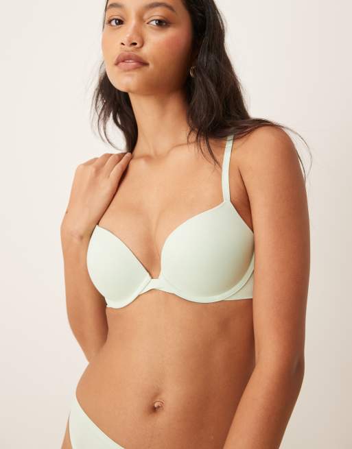 Calvin Klein - Perfectly fit - Diep uitgesneden push-up bh in mintgroen, 3 van 5