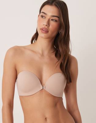 Calvin Klein Perfectly Fit Front Clasp Strapless Bra In Neutral