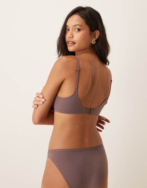 Calvin Klein Perfectly Fit lightly lined bra in mauve, 3 of 4
