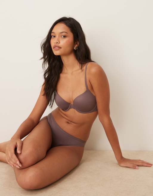 Calvin Klein Perfectly Fit lightly lined bra in mauve, 4 of 4
