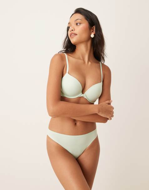 Calvin Klein - Perfectly Fit - Mintgrøn pushup-BH med dyb udskæring - view 1