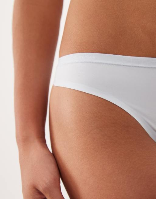 Calvin Klein Perfectly Fit no-show thong in light blue, 3 of 4