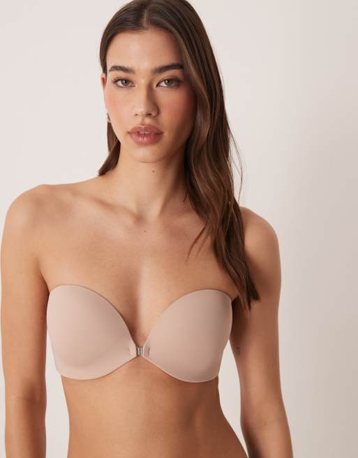 Calvin Klein - Perfectly Fit - Soutien-gorge sans bretelles avec fermoir sur le devant - Beige, 3 de 4