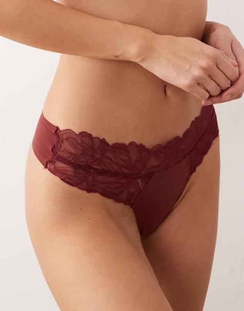 Calvin Klein - Perfectly Fit - String en dentelle - Bordeaux - view 1