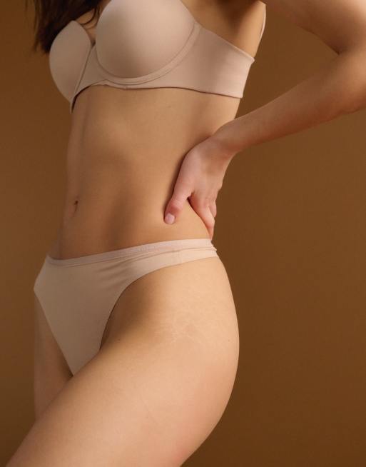 Calvin Klein – Perfectly Fit – Tanga in Beige, 2 von 4