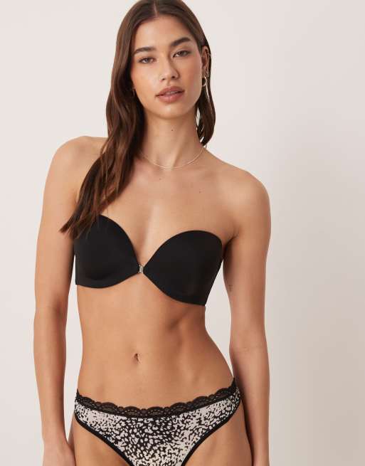 Calvin Klein – Perfectly Fit – Trägerloser BH in Schwarz mit Schnalle vorne, 3 von 4