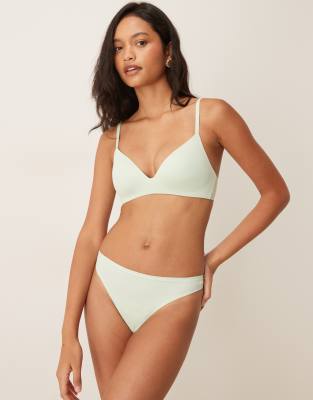 Calvin Klein Perfectly Fit Wire Free Bra In Green